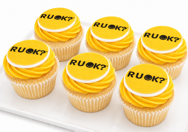 RUOK Cupcakes - 7cm fondant disc