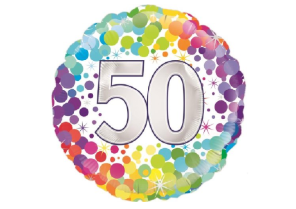 50 Foil Balloon - Colourful